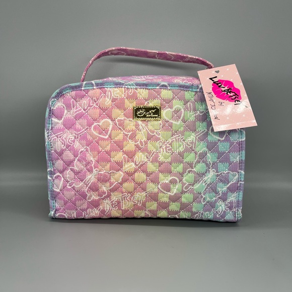 Luv Betsey by Betsey johnson cotton weekender cosmetics bag - Picture 1 of 8